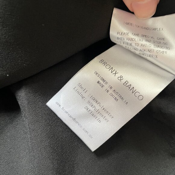 Bronx And Banco Elise Sequin Mini Dress Mesh Cutout Black Size AU 8 US 4 NEW NWT - Picture 7 of 13